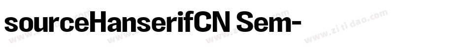 sourceHanserifCN Sem字体转换